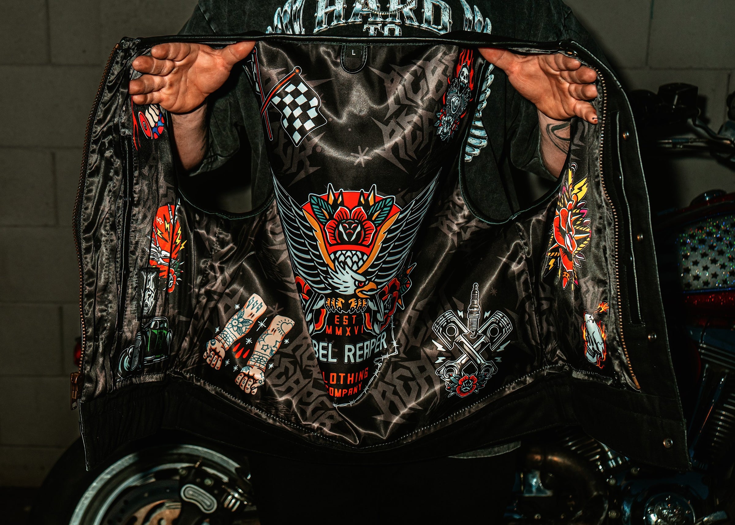 Back In Black Leather Vest - Collared | Rebel Reaper